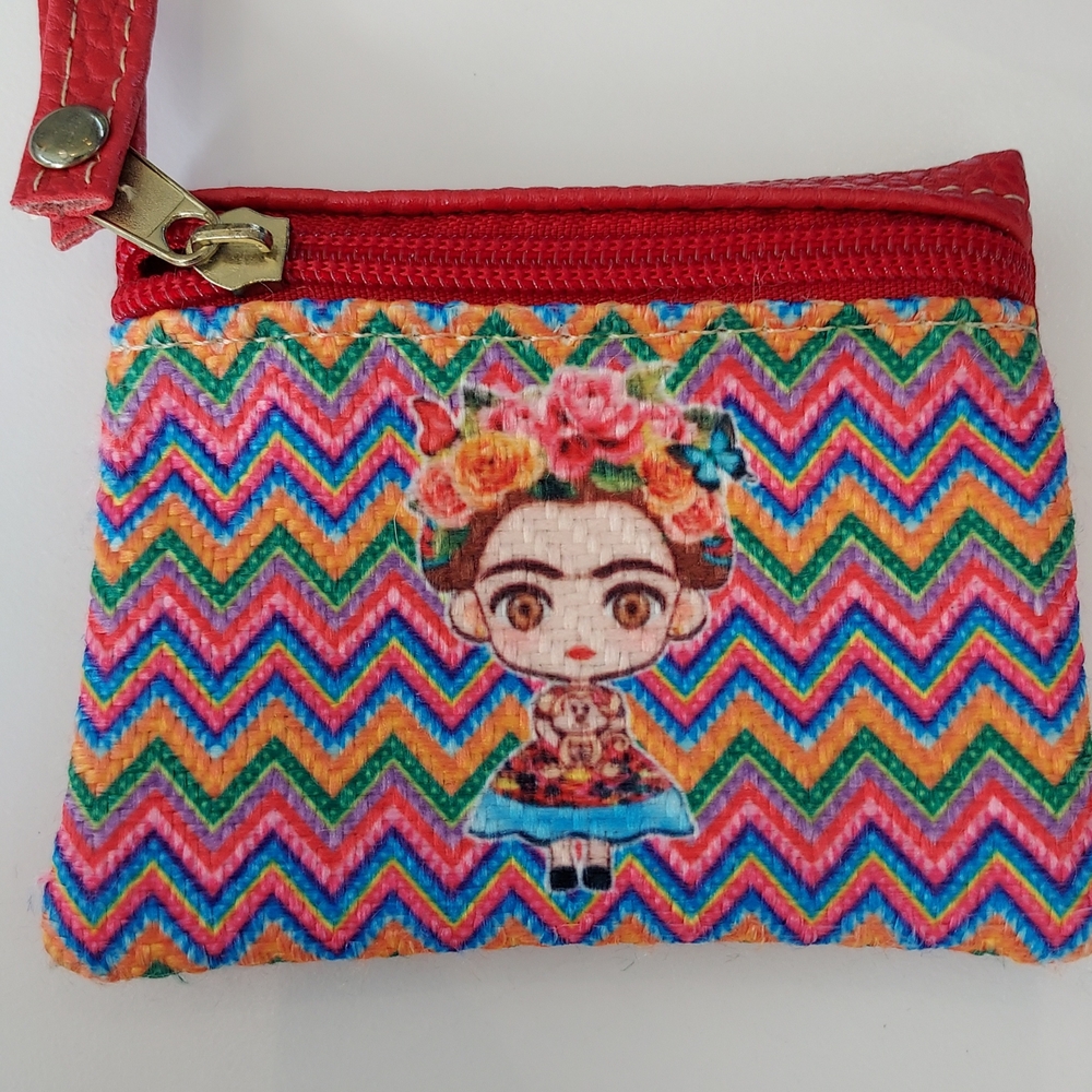 Frido Kahli Colorful Zigzag Patterned Pouch